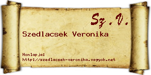 Szedlacsek Veronika névjegykártya