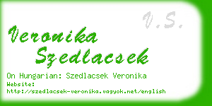 veronika szedlacsek business card